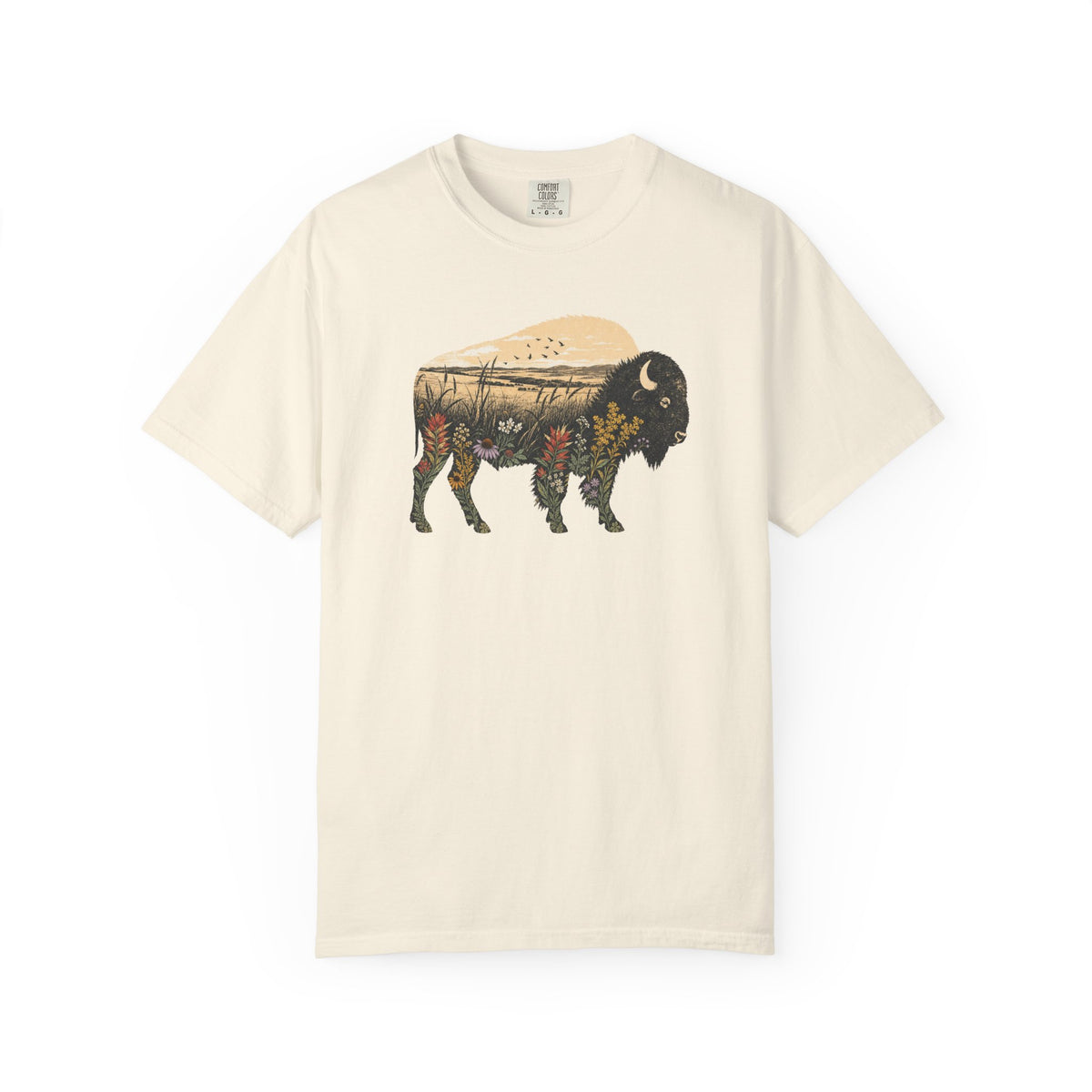 Wild Flowers Bison T-Shirt