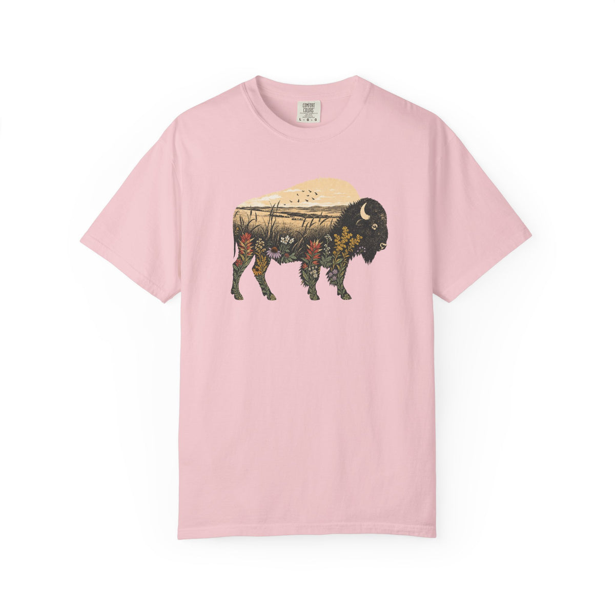 Wild Flowers Bison T-Shirt