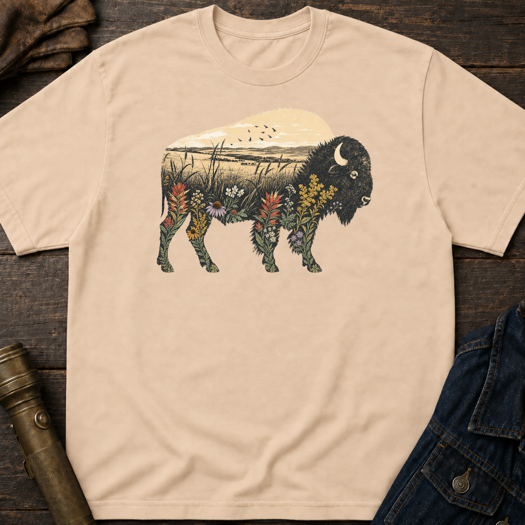 Floral Bison T-Shirt