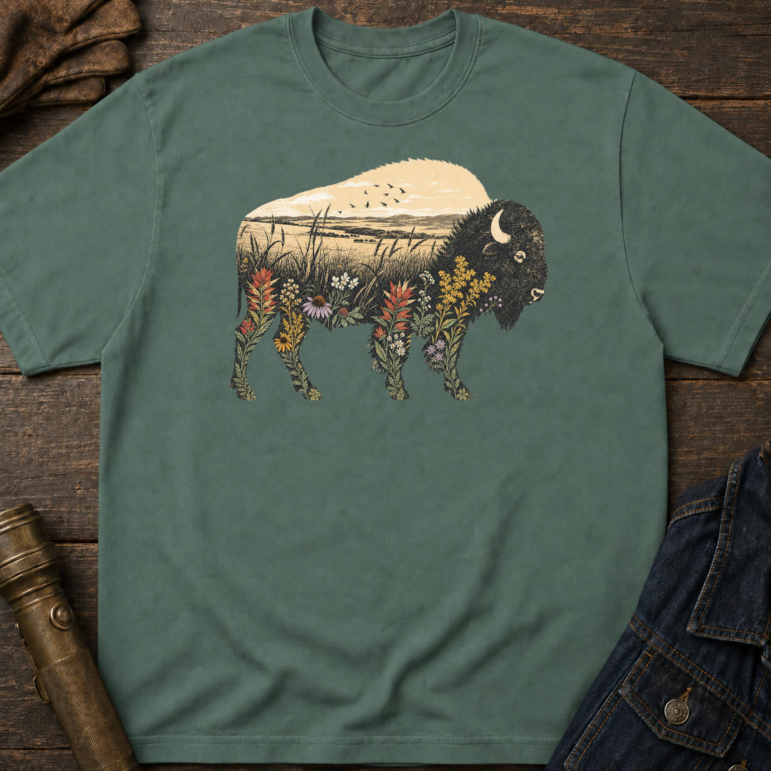 Floral Bison T-Shirt
